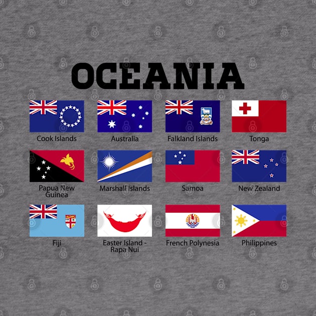 Flags of Oceania by BramCrye